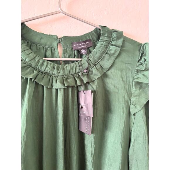NWT Current Air Green Ruffle Dress Size L - Picture 4 of 9